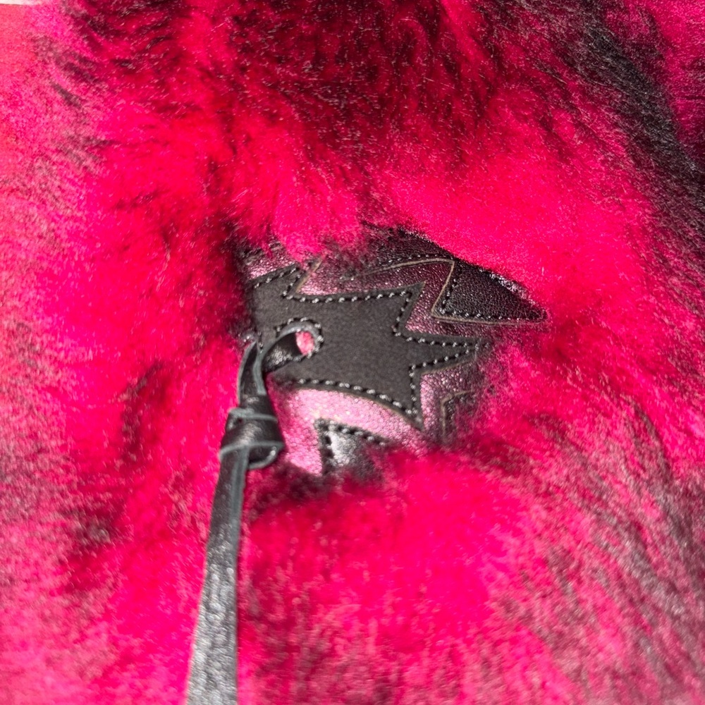 Coach glam punk fuchsia shearling jacket size 4 - Picture 8 of 9
